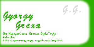 gyorgy grexa business card